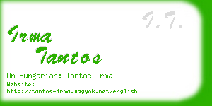 irma tantos business card